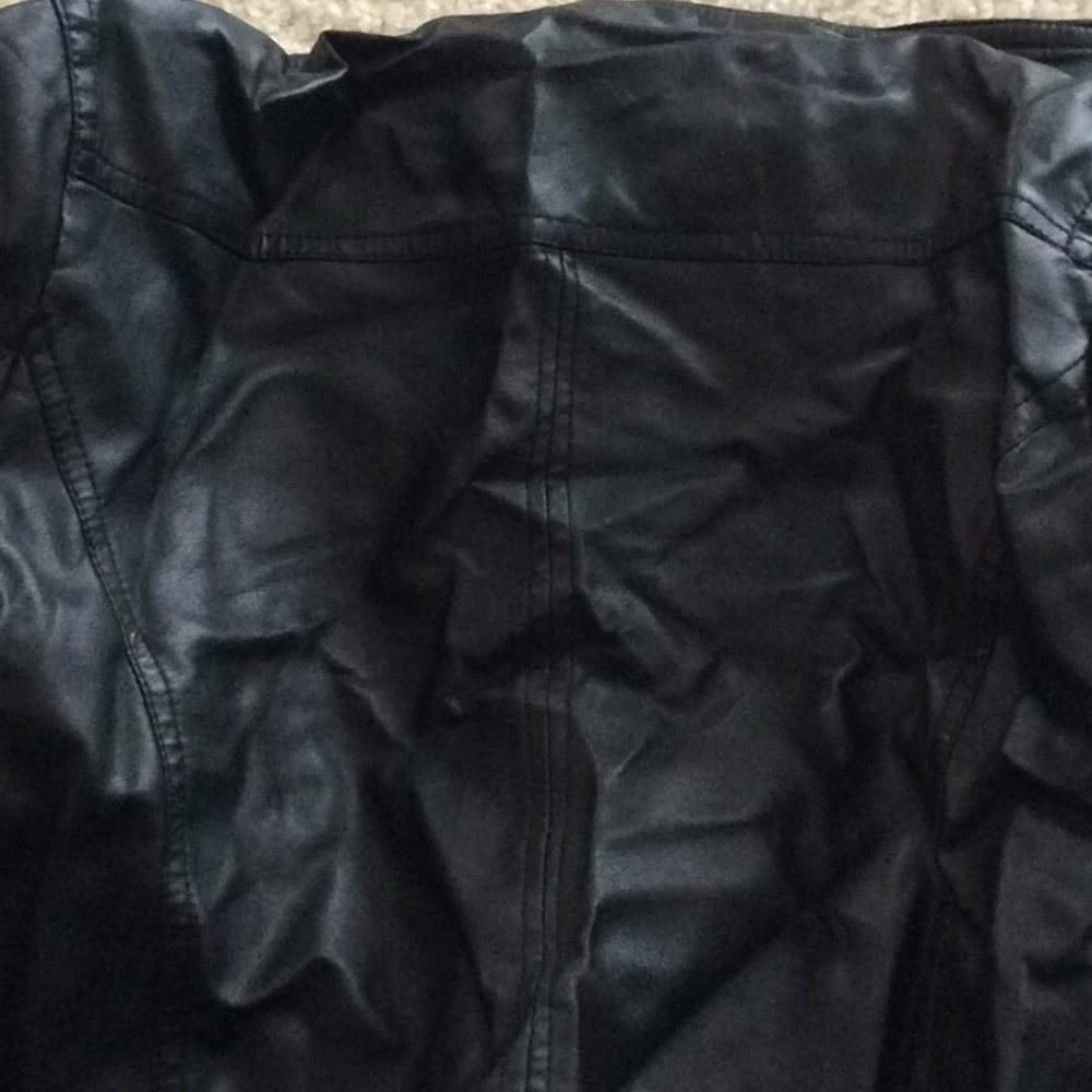 Black leather jacket